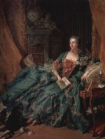 François Boucher - Porträt der Madame de Pompadour - 1.000 Teile (Puzzle)