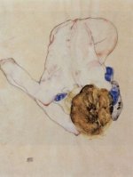 Egon Schiele - Nach vorn gebeugter weiblicher Akt - 1.000 Teile (Puzzle)