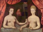 Meister der Schule von Fontainebleau - Porträt der Gabrielle d'Estrées und der Duchesse de Villars - 1.000 Teile (Puzzle)