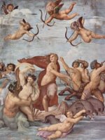 Raffael - Fresken in der Villa Farnesia, Wandfresko, Szene: Triumph der Galatea - 1.000 Teile (Puzzle)