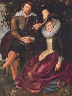 Peter Paul Rubens - Selbstporträt des Malers mit seiner Frau Isabella Brant in der Geißblattlaube - 1.000 Teile (Puzzle)