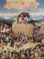Hieronymus Bosch - Heuwagen, Triptychon, Mitteltafel: Der Heuwagen - 1.000 Teile (Puzzle)