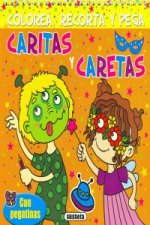 Caritas y caretas. Colorea recorta y pega