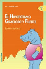Hipopótamo gracioso y fuerte