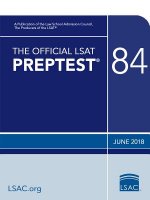 The Official LSAT Preptest 84: (June 2018 Lsat)