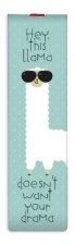 Booklovers Bookmark with Elastic Band, Hey this is Llama