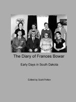 Diary of Frances Bowar - Early Days in South Dakota