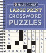 Brain Games - Large Print Crossword Puzzles (Purple)