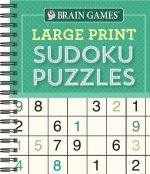 Brain Games - Large Print Sudoku Puzzles (Green)
