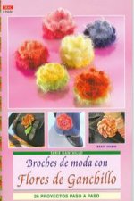 Serie ganchillo nº1. broches de moda con flores de ganchillo