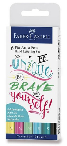 Pisaki Pitt Artist Pen Handlettering 6 kolorów