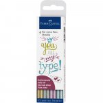 Popisovač Faber-Castell Pitt Artist Pen - 4 barvy, metalické