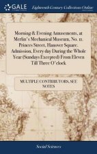 Morning & Evening Amusements, at Merlin's Mechanical Museum, No. 11. Princes Street, Hanover Square. Admission, Every Day During the Whole Year (Sunda