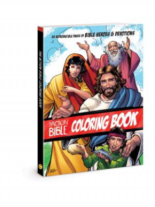 The Action Bible Coloring Book: 55 Reproducible Pages of Bible Heroes and Devotions (Sergio Cariello,David C Cook)(Książka)