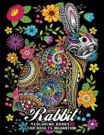 Rabbit Coloring Books for Adults Relaxation: Fun and Beautiful Animals and Flowers Coloring Pages for Stress Relieving Design