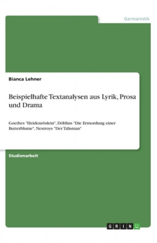 Beispielhafte Textanalysen aus Lyrik, Prosa und Drama