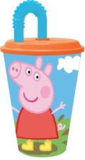 Peppa Pig Trinkbecher mit Strohhalm