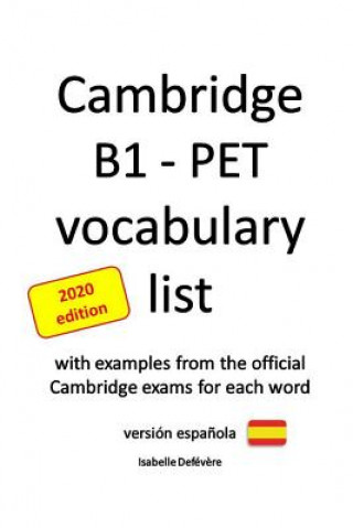 Cambridge B1 - PET vocabulary list (versión espa?ola)
