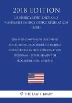 2016-05-05 Companion Document Establishing Procedure to Request Corrections - Energy Conservation Programs - Establishment of Procedures for Requests