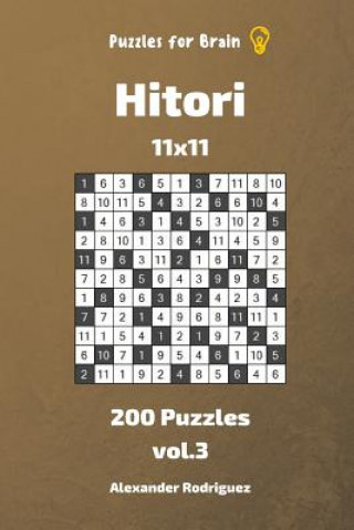 Puzzles for Brain - Hitori 200 Puzzles 11x11 vol. 3