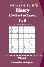 Puzzles for Brain - Binary 200 Hard to Expert 11x11 vol. 15