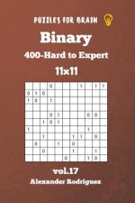 Puzzles for Brain - Binary 400 Hard to Expert 11x11 vol. 17