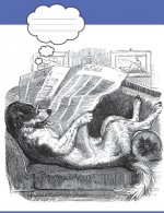 Funny Dog Reading the Newspaper
