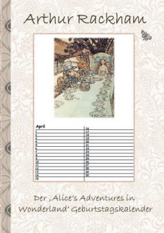 'Alice's Adventures in Wonderland' Geburtstagskalender