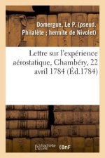 Lettre Sur l'Experience Aerostatique, Chambery, 22 Avril 1784
