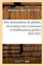 Des Autorisations de Plaider, Necessaires Aux Communes Et Etablissemens Publics
