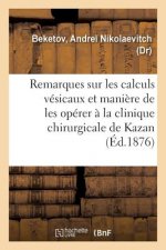 Quelques Remarques Sur Les Calculs Vesicaux