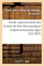 Contribution A l'Etude Experimentale Des Lesions Du Foie Dans Quelques Empoisonnements Aigus