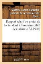 Rapport Relatif Au Projet de Loi Tendant A l'Insaisissabilite Des Salaires