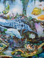 Under The Sea: Fishes, Turtle, Seaweed, Artwork, Painting, Story book,