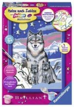 Süße Wolfsfamilie - Mal-Set