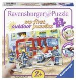 Die Feuerwehr saust herbei - Puzzle mit 12 Teilen