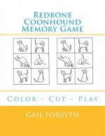 Redbone Coonhound Memory Game: Color - Cut - Play