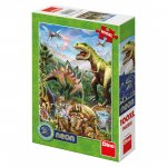 Puzzle 100XL Svět dinosaurů neon