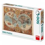 Puzzle 500 Mapa světa z roku 1626
