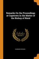 Remarks on the Proceedings at Capetown in the Matter of the Bishop of Natal