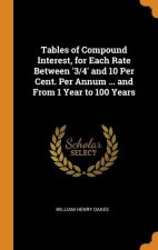 Tables of Compound Interest, for Each Rate Between '3/4' and 10 Per Cent. Per Annum ... and From 1 Year to 100 Years