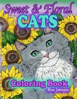 Sweet & Floral Cats Coloring Book