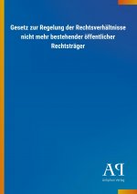 Gesetz zur Regelung der Rechtsverhältnisse nicht mehr bestehender öffentlicher Rechtsträger