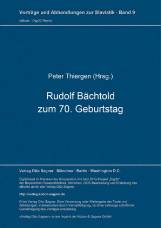 Rudolf Baechtold zum 70. Geburtstag