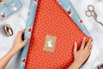Geschenkpapier Set Weihnachten: Schneehase (für Kinder)