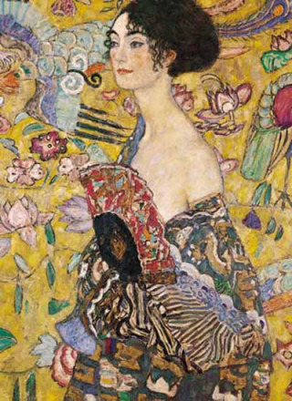 Klimt Gustav: Dáma s vějířem - Puzzle/1000 dílků