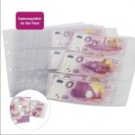 0-Euroscheine Ergänzungsblätter aus Folie, 5 Stück Pack