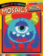 Pixel Monsters Mosaics Coloring Books: Color by Number for Adults Stress Relieving Design Puzzle Quest