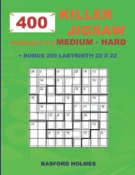 400 KILLER JIGSAW puzzles 9 x 9 MEDIUM - HARD + BONUS 250 LABYRINTH 22 x 22: Sudoku Medium - Hard levels and Maze puzzle very hard level