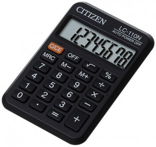 Kalkulator Citizen kieszonkowy LC-110NR 8 cyfrowy czarny
